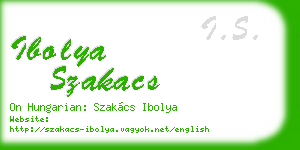ibolya szakacs business card